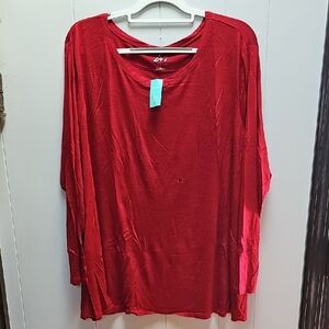 Maurices Red Long Sleeve Tee